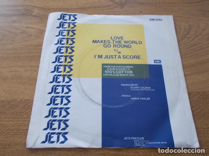 Discos de vinilo: JETS.  LOVE MAKES THE WORLD GO ROUND - Foto 2