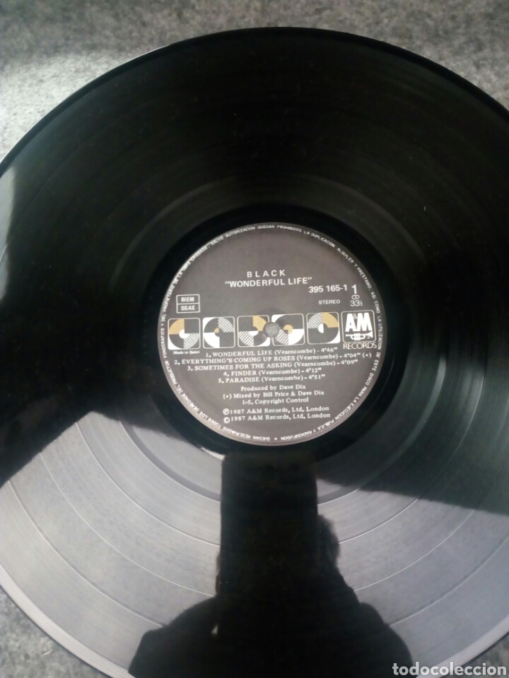 Discos de vinilo: BLACK LP WONDERFUL LIFE 1987 - Foto 3