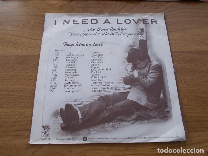 Discos de vinilo: JOHNNY COUGAR . I NEED A LOVER. BORN RECKLESS - Foto 2
