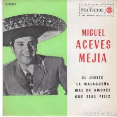 Discos de vinilo: MIGUEL ACEVES MEJIA CON EL MARIACHI VARGAS DE TECALITLÁN- EL JINETE / LA MALAGUEÑA + 1 - EP 1962