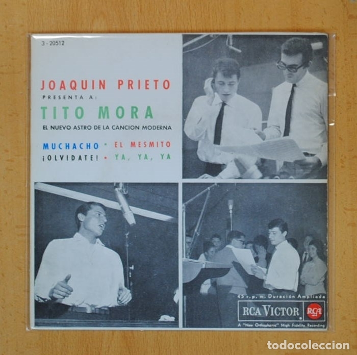 Discos de vinilo: TITO MORA - MUCHACHO + 3 - EP - Foto 1