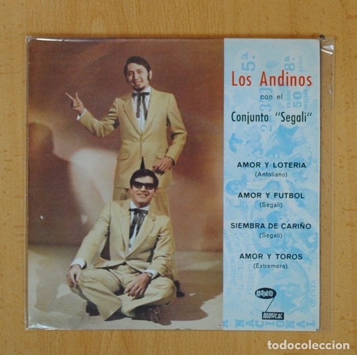Disques de vinyle: LOS ANDINOS CON EL CONJUNTO SEGALI - AMOR Y LOTERIA + 3 - EP