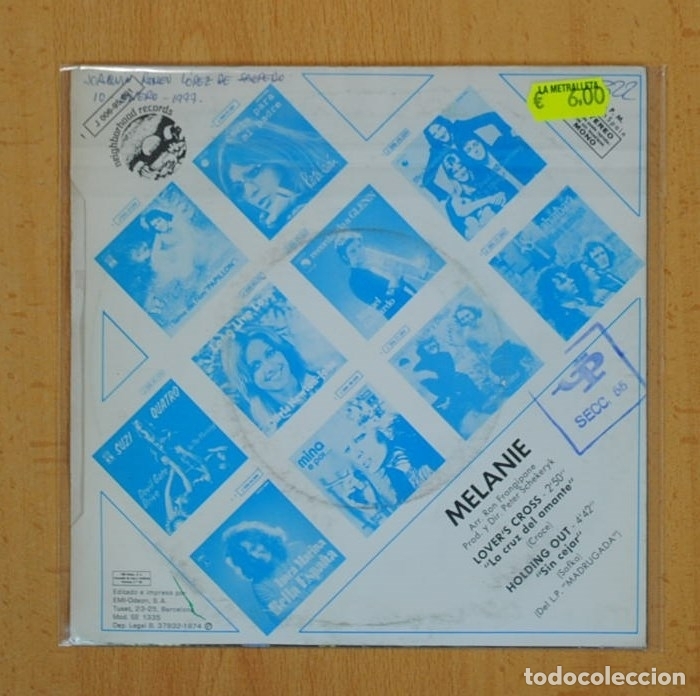 Discos de vinilo: MELANIE - LOVER&acute;S CROSS / HOLDING OUT - SINGLE - Foto 2