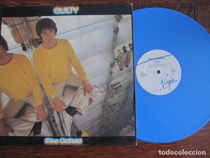 Discos de vinilo: MIKE OLDFIELD `Guilty` Vinilo AZUL. 12&acute;&acute; Maxi - Foto 1