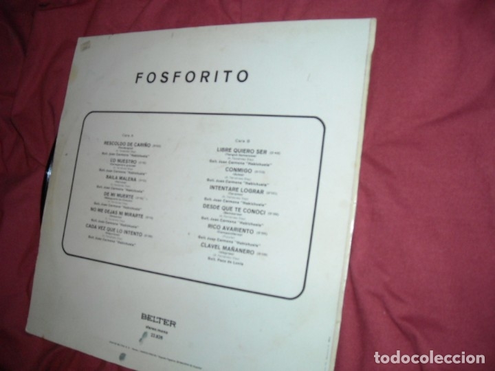 Discos de vinilo: FOSFORITO - RESCOLDO DE CARI&Ntilde;O lp belter - Foto 3