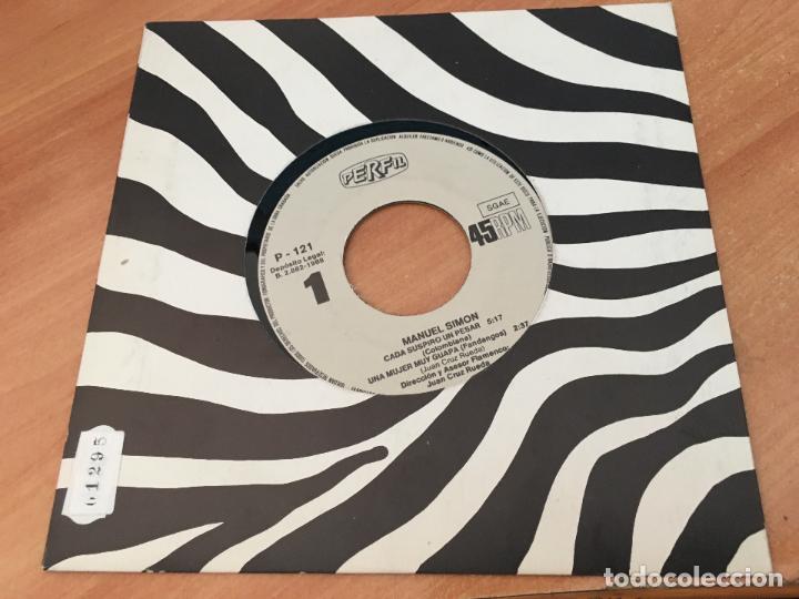 Vinyl-Schallplatten: MANUEL SIMON (CADA SUSPIRO UN PESAR) SINGLE ESPA&Ntilde;A 1988 PROMO (EPI12)