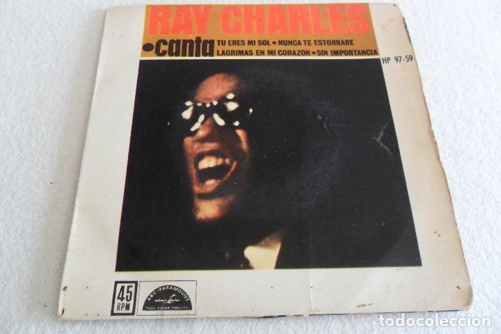 Discos de vinilo: RAY CHARLES CANTA - TU ERES MI SOL + 3 EP 1962 - Foto 1