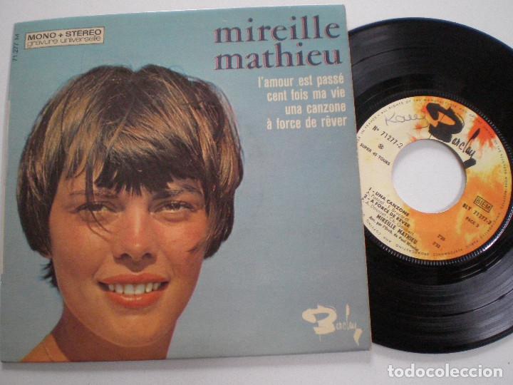 Discos de vinilo: MIREILLE MATHIEU Una Canzone SPAIN EP 1968 - Foto 1