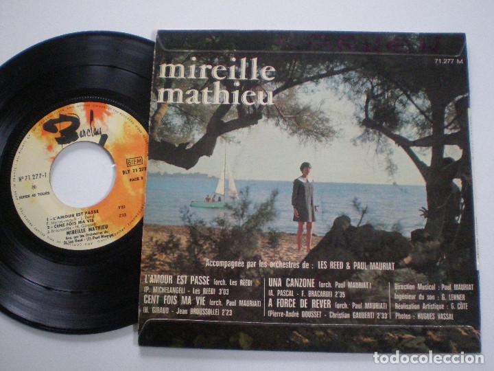 Discos de vinilo: MIREILLE MATHIEU Una Canzone SPAIN EP 1968 - Foto 2