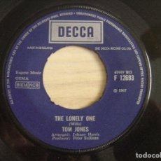 Discos de vinilo: TOM JONES - I'M COMING HOME + THE LONELY ONE - SINGLE UK 1967 - DECCA