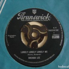 Discos de vinilo: BRENDA LEE - AS USUAL + LONELY LONELY LONELY ME - SINGLE UK 1963 - BRUNSWICK