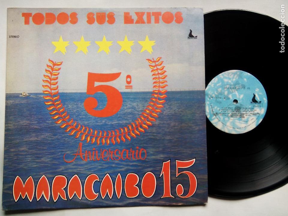 Disques de vinyle: MARACAIBO 15. TODOS SUS &Eacute;XITOS 5&ordm; ANIVERSARIO. LP FOCA RECORDS LPF-10107. VENEZUELA. BETULIO MEDINA.