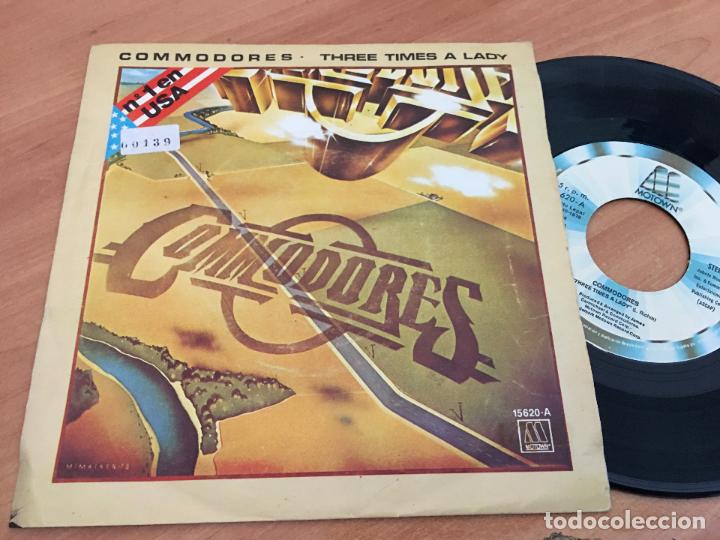 Discos de vinilo: COMMODORES (THREE TIMES A LADY) SINGLE ESPA&Ntilde;A 1978 (EPI12) - Foto 1