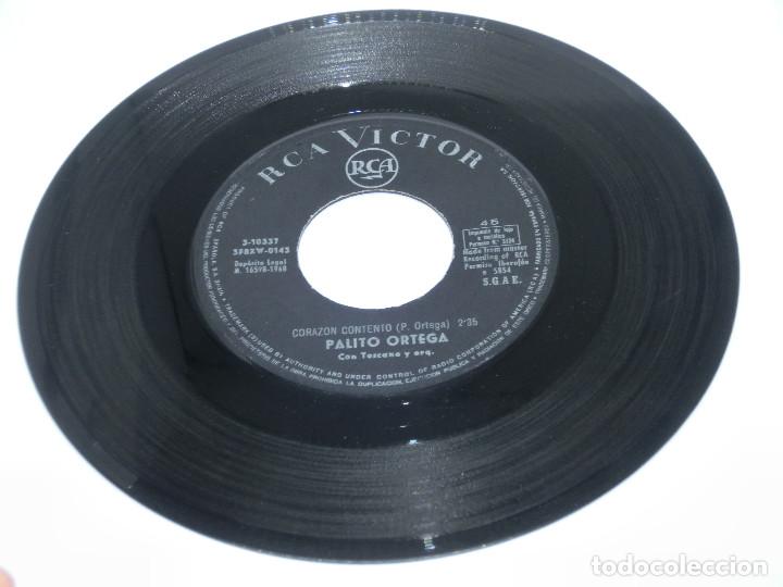 Discos de vinilo: SINGLE - PALITO ORTEGA - CORAZ&Oacute;N CONTENTO - VOY CANTANDO - 1968 - Foto 4