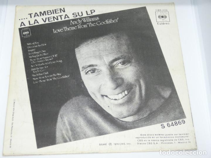 Discos de vinilo: SINGLE - ANDY WILLIAMS Y N&Ouml;ELLE - RECUERDA - REMEMBER - 1974 - Foto 2