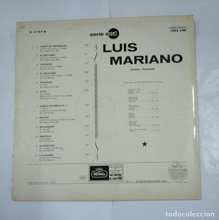 Discos de vinilo: LUIS MARIANO. LP. TDKDA26 - Foto 2