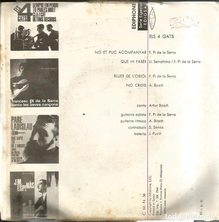 Discos de vinilo: EP ELS 4 GATS ( PI DE LA SERRA) : BLUES - Foto 2