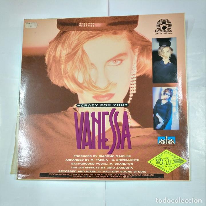 Discos de vinilo: VANESSA.- CRAZY FOR YOU. - MAXI-SINGLE. TDKDA27 - Foto 2
