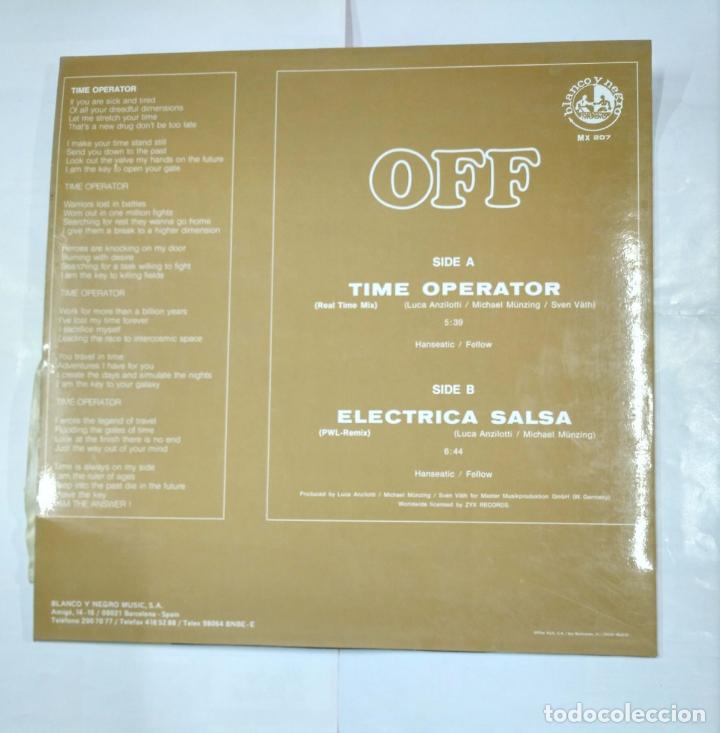 Discos de vinilo: OFF. TIME OPERATOR. MAXI-SINGLE. TDKDA27 - Foto 2