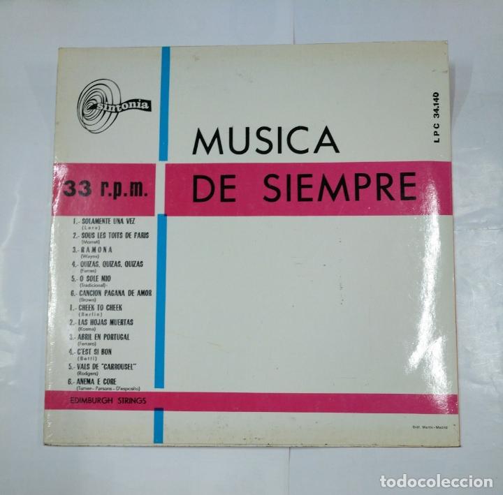 Discos de vinilo: MUSICA DE SIEMPRE. - EDINBURGH STRINGS - LP. TDKDA27 - Foto 2