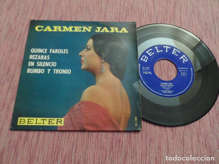 Discos de vinilo: CARMEN JARA - QUINCE FAROLAS +3 - Foto 1