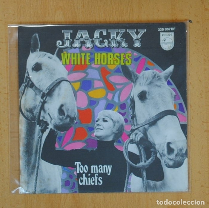 Discos de vinilo: JACKY - WHITE HORSES / TOO MANY CHIEFS - SINGLE - Foto 1