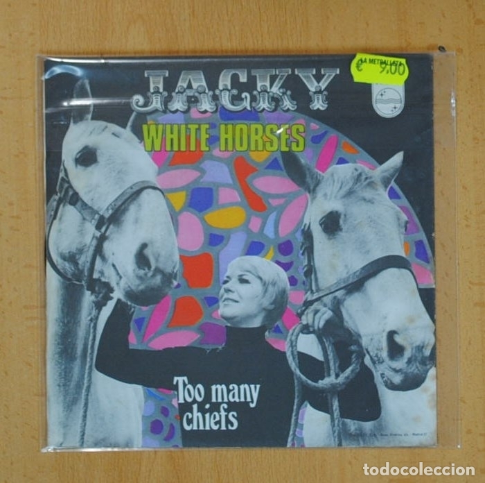 Discos de vinilo: JACKY - WHITE HORSES / TOO MANY CHIEFS - SINGLE - Foto 2