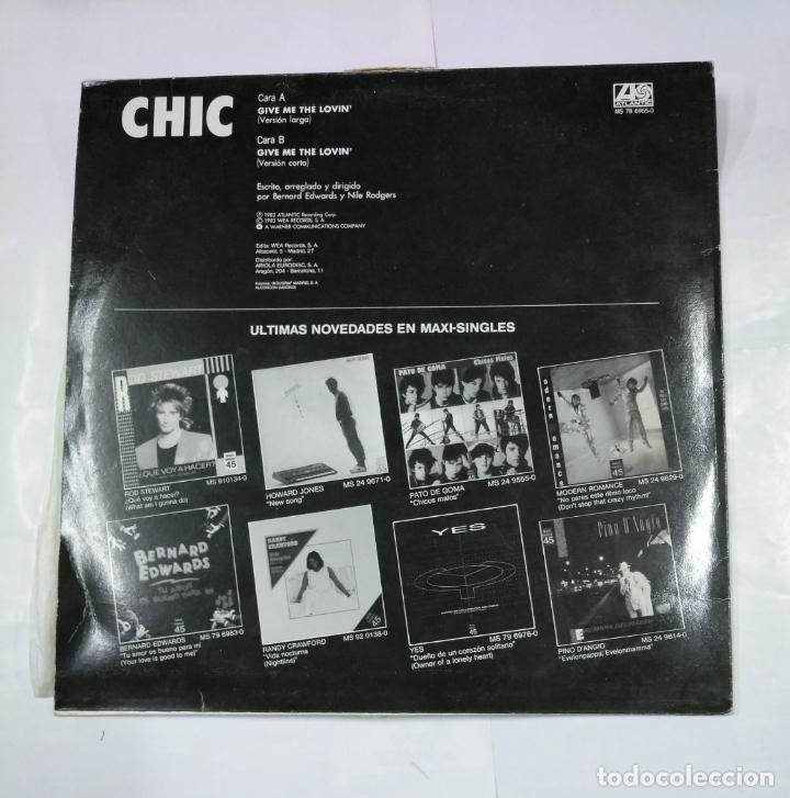 Discos de vinilo: CHIC. GIVE ME THE LOVIN. MAXI-SINGLE. TDKDA28 - Foto 2