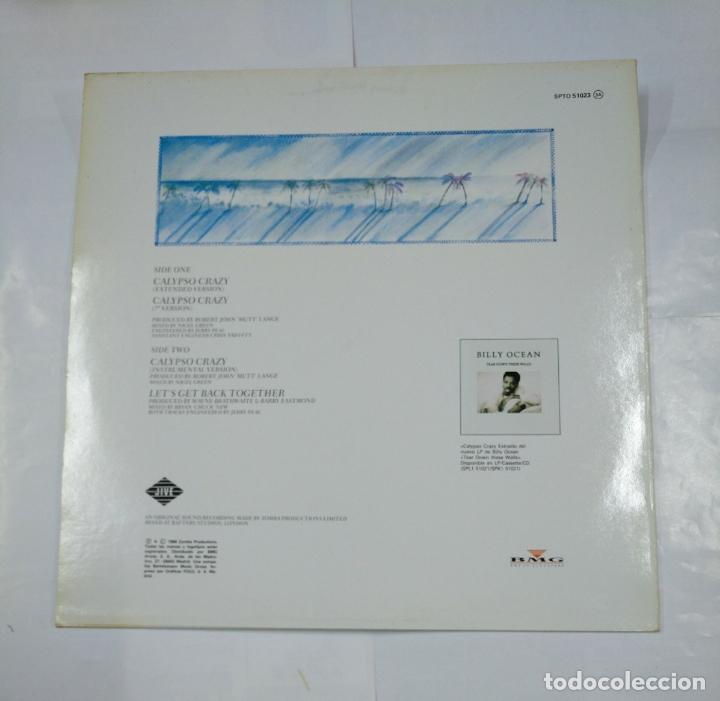 Discos de vinilo: BILLY OCEAN. - CALYPSO CRAZY. MAXI-SINGLE. TDKDA28 - Foto 2