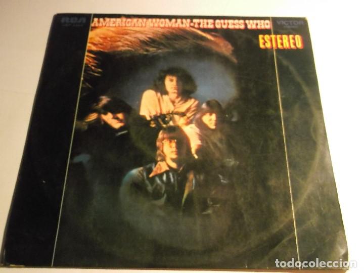 Discos de vinilo: AMERICAN WOMAN-THE GUESS WHO-ORIGINAL ESPA&Ntilde;OL 1970