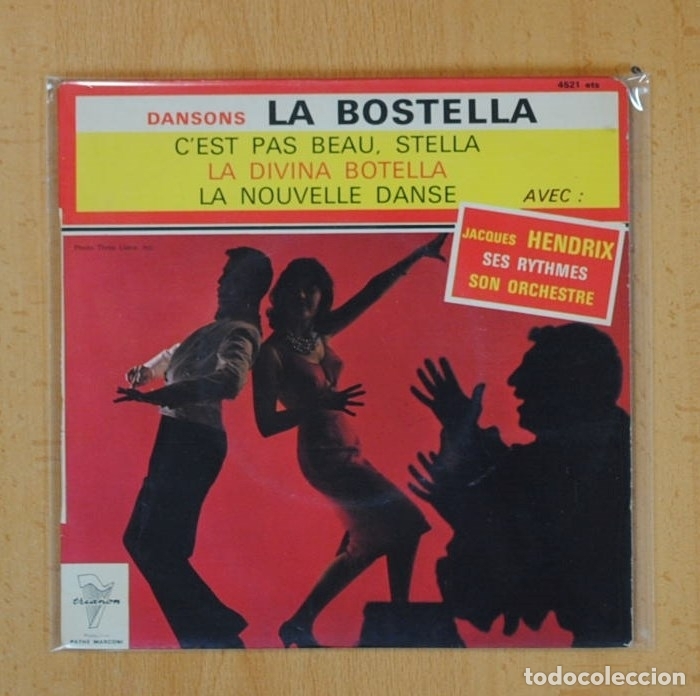 Discos de vinilo: JACQUES HENDRIX (ET SON ORCHESTRE) - DANSONS LA BOSTELLA + 3 - EP