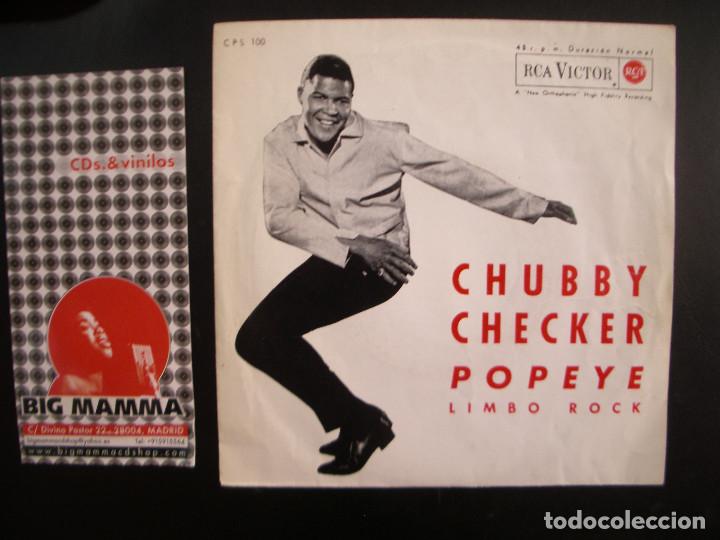 Discos de vinilo: CHUBBY CHECKER- POPEYE- LIMBO ROCK. SINGLE. - Foto 1