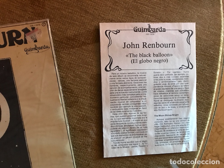 Discos de vinilo: The black balloon. John Renbourn - Foto 3