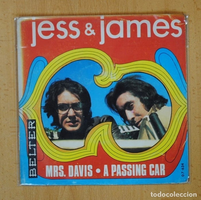 Discos de vinilo: JESS & JAMES - MRS. DAVIS / A PASSING CAR - SINGLE - Foto 1