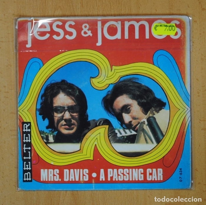 Discos de vinilo: JESS & JAMES - MRS. DAVIS / A PASSING CAR - SINGLE - Foto 2