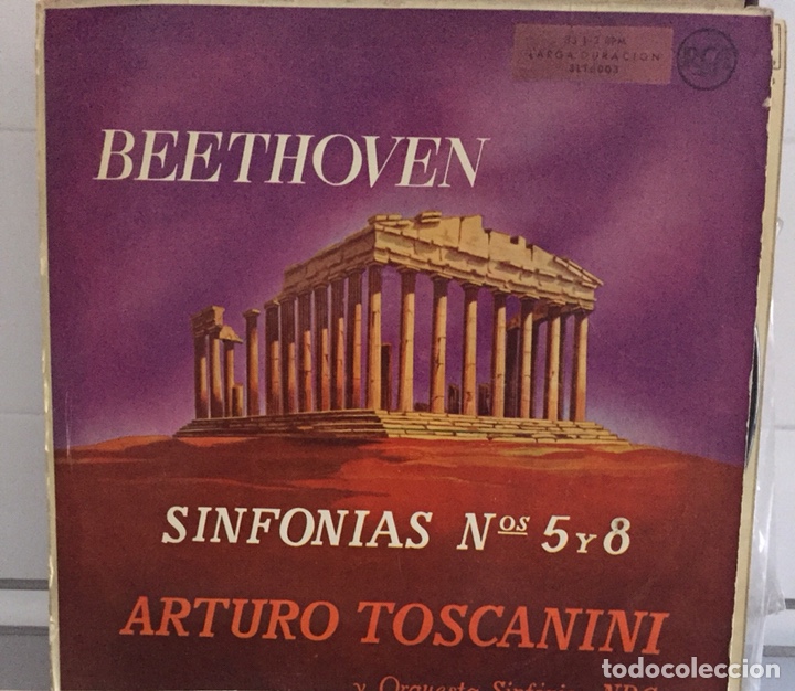 Discos de vinilo: BEETHOVEN SINFONIAS 5 Y 8 TOSCANINI Y ORQ.SINF.NBC VINILO NM