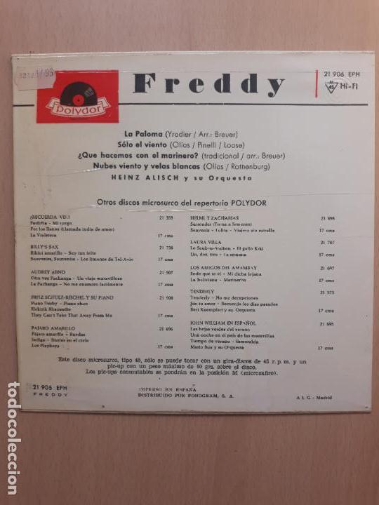 Discos de vinilo: Freddy- la paloma +3- ep polydor 1961 - Foto 2
