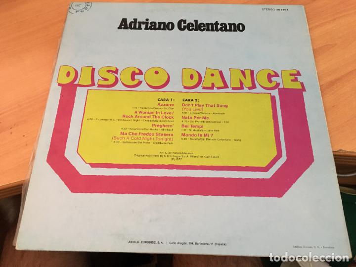 Discos de vinilo: ADRIANO CELENTANO (DISCO DANCE) LP ESPA&Ntilde;A 1978 (B-22) - Foto 3
