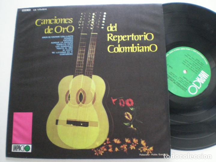 Dischi in vinile: CANCIONES DE ORO DEL REPERTORIO COLOMBIANO - LP COLOMBIA IMPACTO 197?// LUCHO GARCIA GARZON COLLAZOS