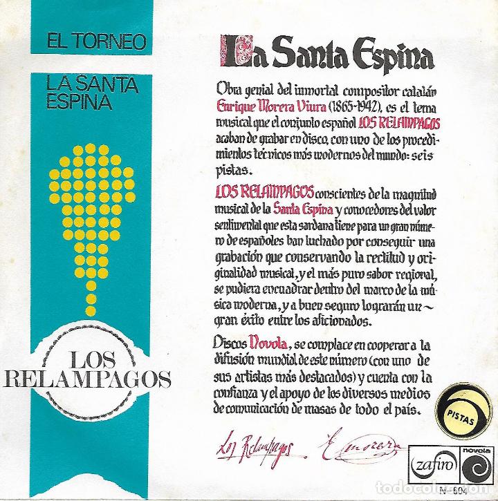 Discos de vinilo: LOS REL&Aacute;MPAGOS - LA SANTA ESPINA (1967) - Foto 2