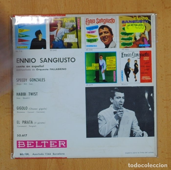 Discos de vinilo: ENNIO SANGIUSTO - GIGOLO + 3 - EP - Foto 2