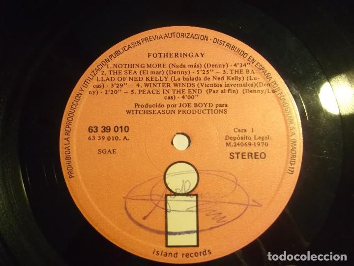 Discos de vinilo: FOTHERINGAY-ORIGINAL ESPA&Ntilde;OL 1970 - Foto 2