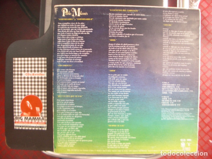 Discos de vinilo: PABLO MILANES- ANIVERSARIOS. LP. - Foto 2
