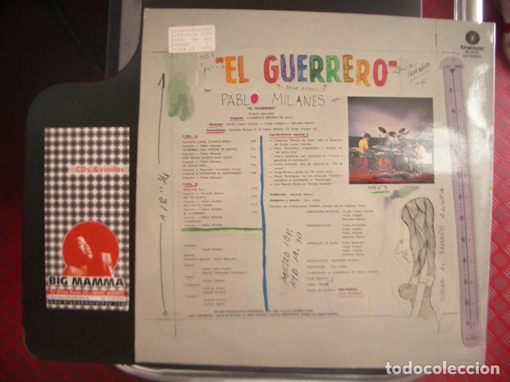 Discos de vinilo: PABLO MILANES- EL GUERRERO. LP. - Foto 2