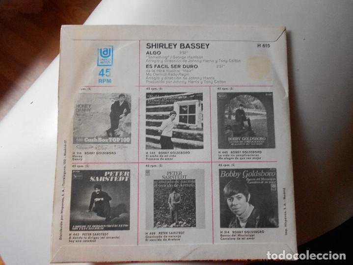 Discos de vinilo: SHIRLEY BASSEY-SINGLE ALGO - Foto 2
