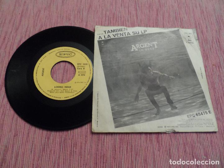 Discos de vinilo: ARGENT - ES SOLAMENTE DINERO / LOSING HOLD - Foto 2