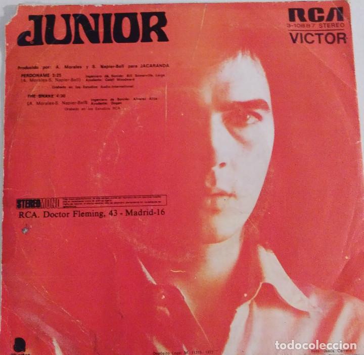 Discos de vinilo: JUNIOR - PERDONAME / THE SNAKE - SINGLE RCA 1973 - Foto 2