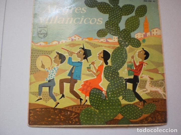 Discos de vinilo: single. alegres villancicos. la marimorena. noche divina. un pastor comiendo gachas. alegr&iacute;a. 1962