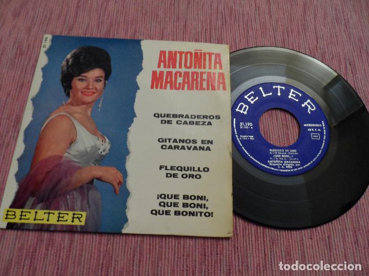 Discos de vinilo: ANTO&Ntilde;ITA MACARENA - QUEBRADEROS DE CABEZA - Foto 1