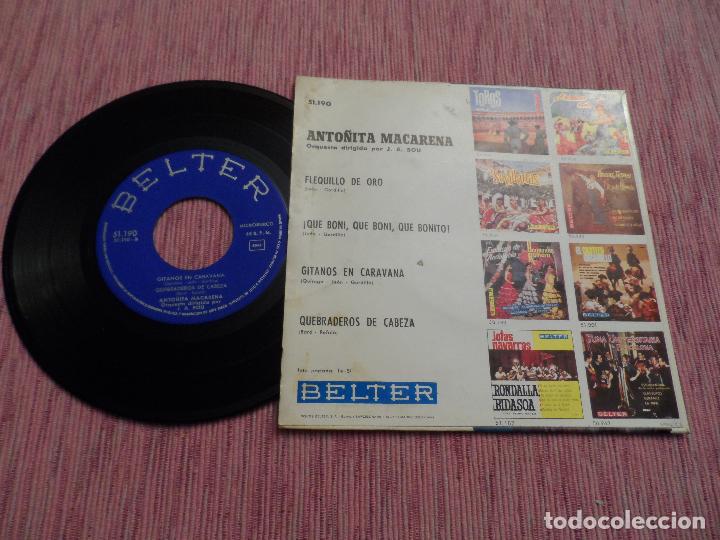 Discos de vinilo: ANTO&Ntilde;ITA MACARENA - QUEBRADEROS DE CABEZA - Foto 2